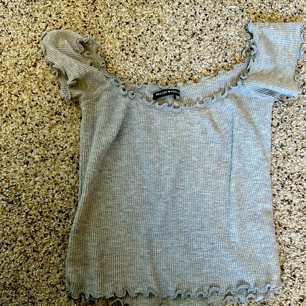 Brandy Melville Thermal off-the-shoulder top!